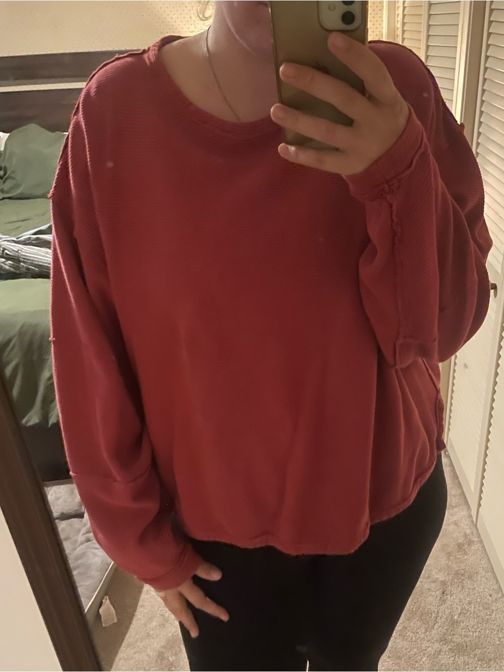We The Free Boxy Crewneck Sweatshirt - Rose
